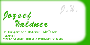 jozsef waldner business card